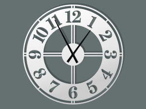 Duży zegar ścienny metalowy Classic II 80 cm - biały matowy