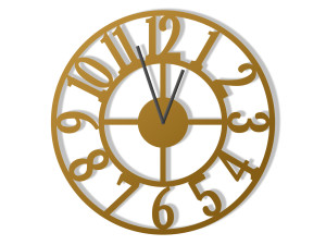 Zegar ścienny metalowy Roma II 40 cm - złoty