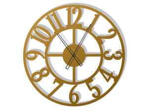 Zegar ścienny metalowy Roma II 60 cm - złoty