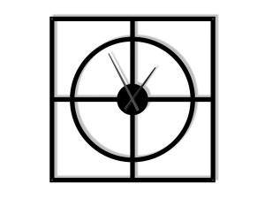 Duży zegar ścienny Simple 100 cm - czarny matowy