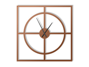 Duży zegar ścienny Simple 100 cm - miedziany