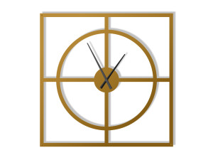 Duży zegar ścienny Simple 100 cm - złoty