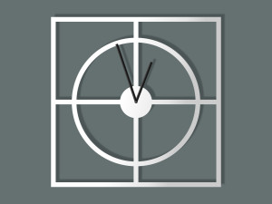 Zegar ścienny Simple 40 cm - biały matowy