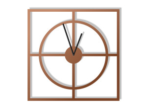 Zegar ścienny Simple 40 cm - miedziany