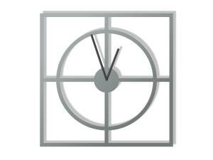 Zegar ścienny Simple 40 cm - srebrny