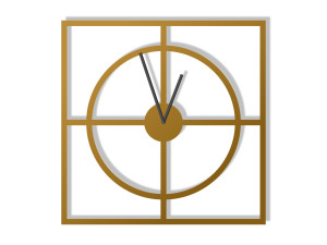 Zegar ścienny Simple 40 cm - złoty