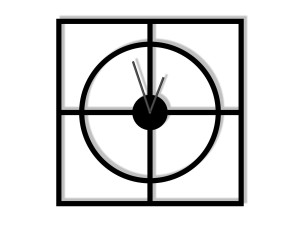 Zegar ścienny Simple 50 cm - czarny matowy