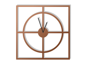 Zegar ścienny Simple 50 cm - miedziany
