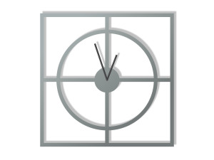 Zegar ścienny Simple 50 cm - srebrny