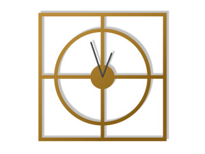 Zegar ścienny Simple 50 cm - złoty