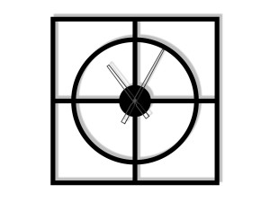 Zegar ścienny Simple 60 cm - czarny matowy