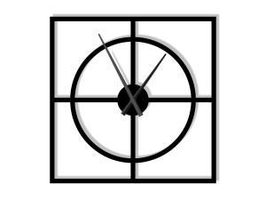 Zegar ścienny Simple 70 cm - czarny matowy