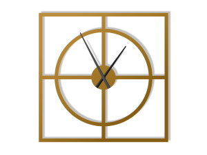 Duży zegar ścienny Simple 80 cm - złoty