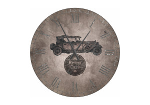 Duży wiszący zegar Retro Cars 80 cm