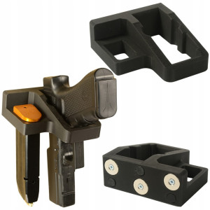 Uchwyt Magnetyczny na Pistolet Magazynek 9mm .45ACP .22LR do Szafy S1 PRAWY