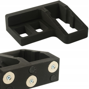 Uchwyt Magnetyczny na Pistolet i 2 Magazynki 9mm .45ACP .22LR PRAWY