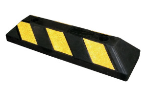 Separator (ogranicznik) parkingowy gumowy - długość 55 cm - żółte odblaski