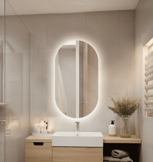 Lustro LED - Owalne Łazienkowe - 800 - 1000