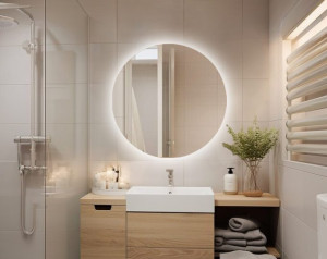 Lustro LED IZMAEL - Okrągłe podświetlane - 1150 mm