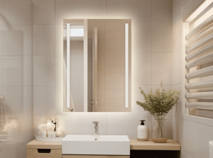 Lustro LED SAMUEL - Prostokątne piaskowane po bokach - 600 - 750