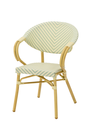 Krzesło technorattanowe Camillo jasne zielone