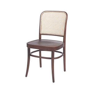 Krzesło drewniane Loomi 811 rattan orzech