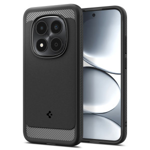 Etui ochronne Rugged Armor Spigen Matte Black Redmi Note 15 Pro 5G