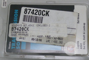 A541 Komplet elektrozaworów