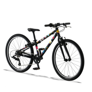 Lekki rower dla dzieci KUbikes 24S Czarny Komiks