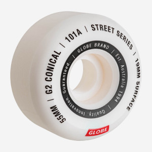 Kółka do deskorolki GLOBE G2 Conical Street Wheel White/Essential Biały 55 mm