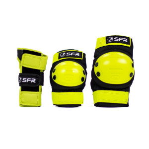 Zestaw ochraniaczy dla dzieci SFR Youth Ramp Triple Pad Set Czarno-Limonkowy