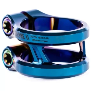 Zacisk Ethic Sylphe V2 Double Clamp Niebieski Chromowany 34,9 mm