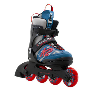 Rolki regulowane dla dzieci K2 Eddie Pro Adjustable Kids Inline Skates Czarno-Niebieski
