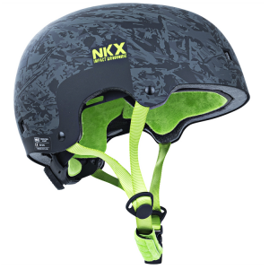 Kask Na Deskorolkę Hulajnogę NKX Brain Saver BCG Czarno-Zielony L