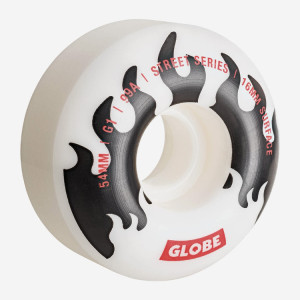 Kółka do deskorolki GLOBE G1 Street Wheel Biały/Czarny/Flames 54 mm