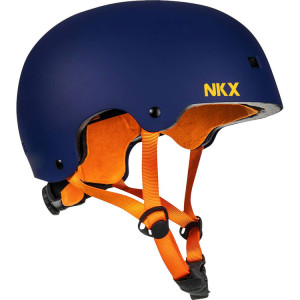 Kask Na Deskorolkę Hulajnogę NKX Brain Saver Granatowo-Pomarańczowy