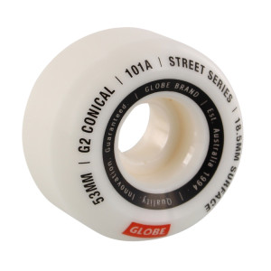 Kółka do deskorolki GLOBE G2 Conical Street Wheel White/Essential Biały 53 mm