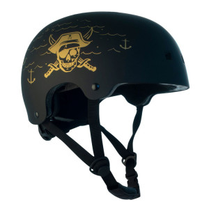 Kask Na Deskorolkę Hulajnogę NKX Brain Saver Czarno-Złoty Pirate