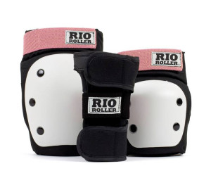 Ochraniacze RIO ROLLER Triple Pad Set L Czarno-Różowe