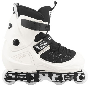 Rolki Agresywne Story Inline Aggressive Skates Biało-Czarny