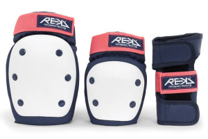 Ochraniacze REKD Heavy Duty Triple Pad Set L Niebiesko-Różowe