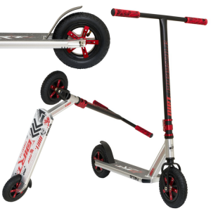 Terenowa Hulajnoga Wyczynowa Story Dirt Freestyle Scooter Czarno-Srebrny 99,9 cm