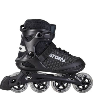 Łyżworolki Uniwersalne Inline STORY Vision Czarne