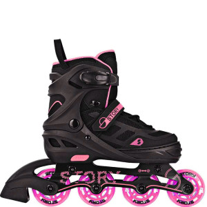 Rolki regulowane Story Fusion Adjustable Inline Skates Różowy