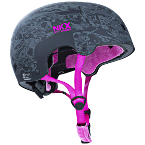 Kask Na Deskorolkę Hulajnogę NKX Brain Saver BCP Czarno-Różowy L