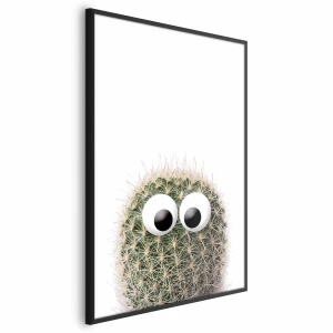 Plakat Kaktus z oczami 29,7x42 cm z ramą czarną bez marginesu ARTGEIST B