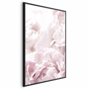Plakat Puszyste peonie 21x30 cm z ramą czarną bez marginesu ARTGEIST B