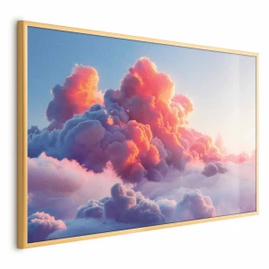 Plakat Zmierzchowy spektakl 90x60 cm z ramą złotą bez marginesu ARTGEIST B