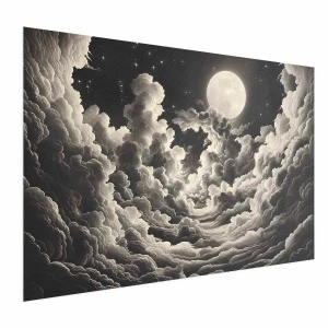 Plakat Księżyc wśród chmur 60x40 cm bez ramy bez marginesu ARTGEIST B