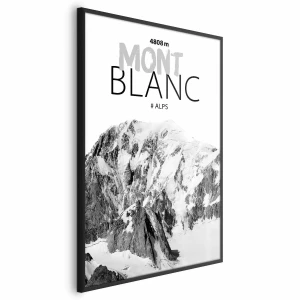 Plakat Mont Blanc 29,7x42 cm z ramą czarną bez marginesu ARTGEIST B